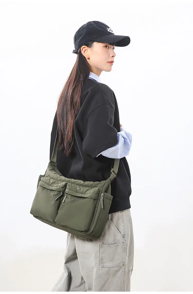 Waterproof Green Satchel Shoulder Bag for Men Women — feature 11