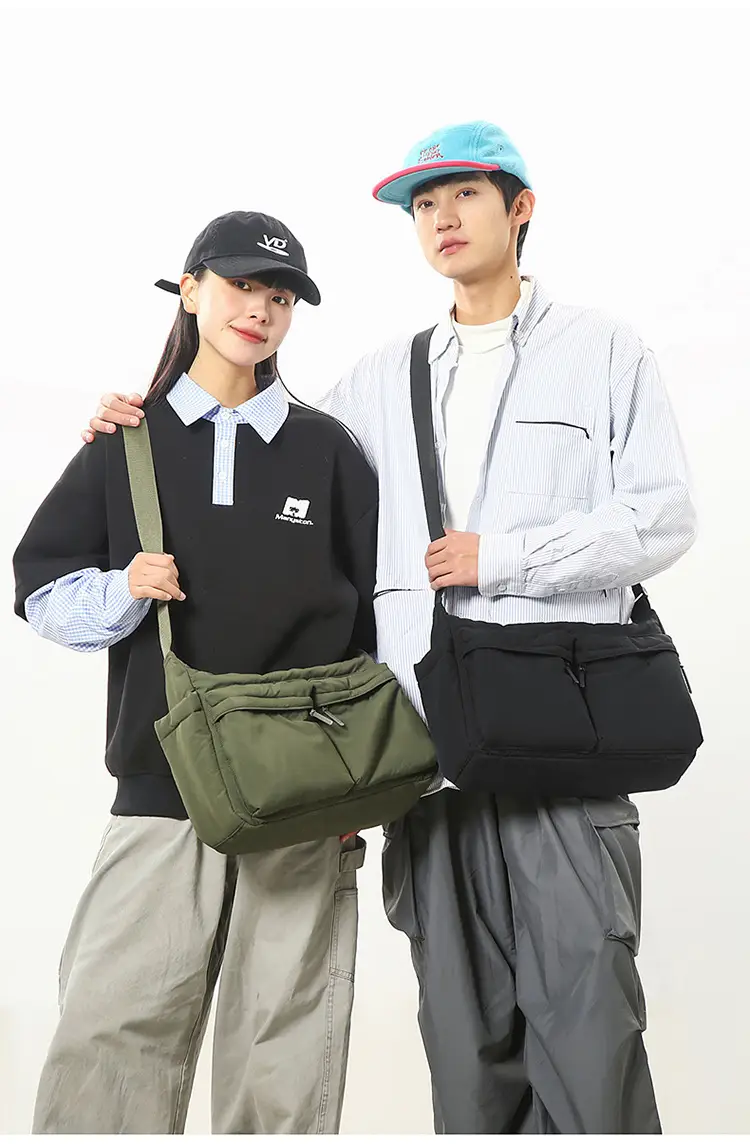 Waterproof Green Satchel Shoulder Bag for Men Women — feature 14