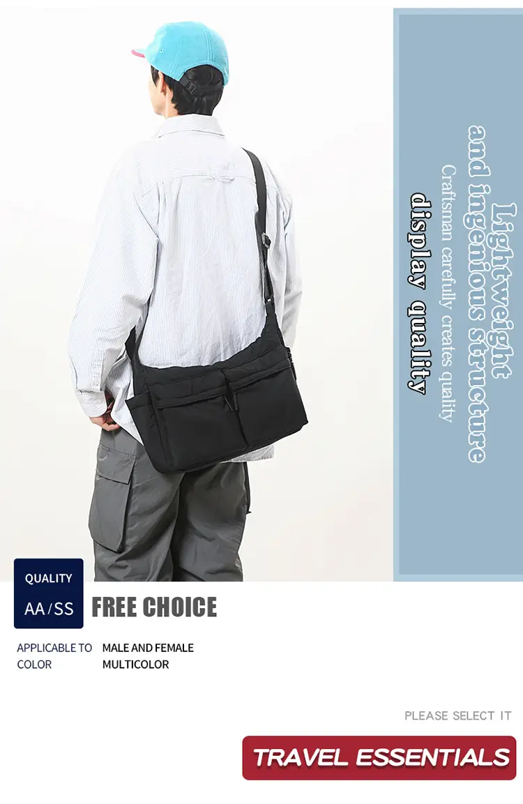 Waterproof Green Satchel Shoulder Bag for Men Women — feature 2