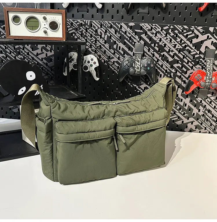 Waterproof Green Satchel Shoulder Bag for Men Women — feature 26