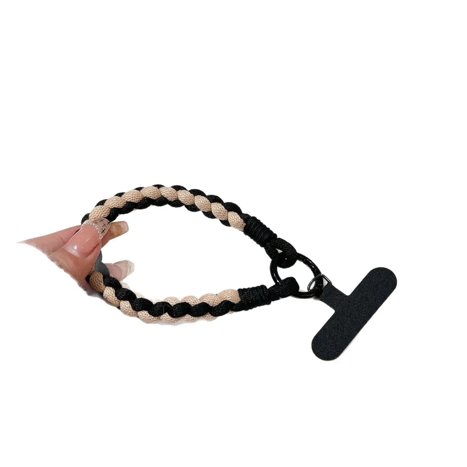 Pink Woven Mobile Phone Lanyard with Twist Design - Image 14