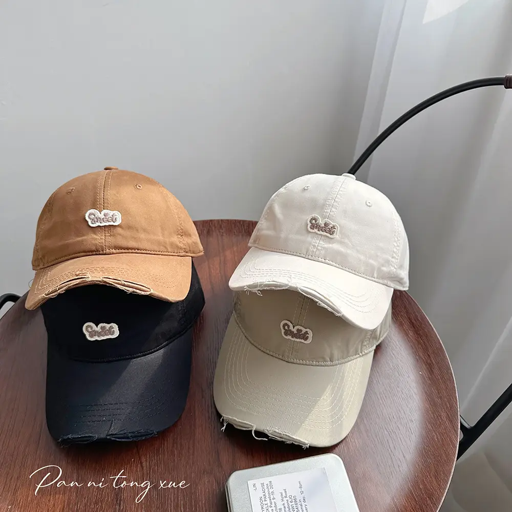 Children's Pink Quilted Baseball Cap with Small Hole - Image 13