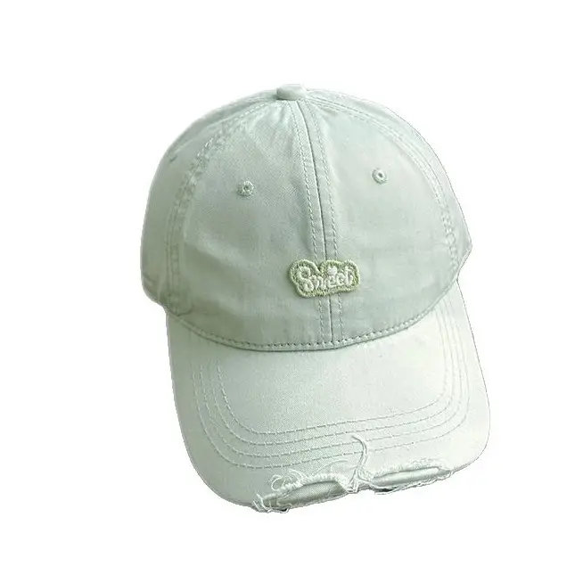 Children's Pink Quilted Baseball Cap with Small Hole - Image 15