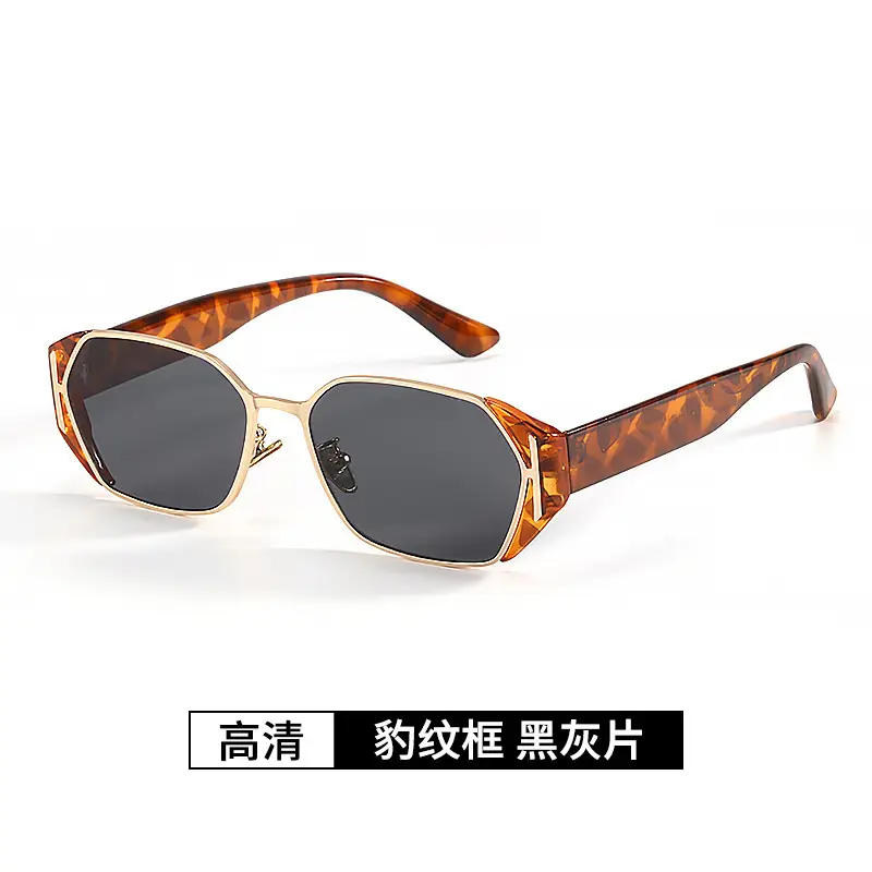 Women's Leopard Print UV400 Sunglasses Black