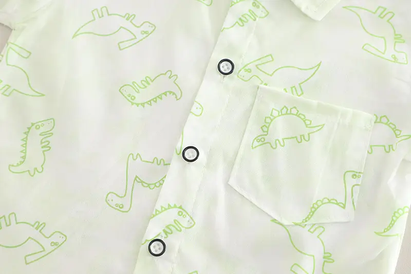 Summer 2025 Kids Cotton T-Shirt Shorts Set Light Green — feature 10
