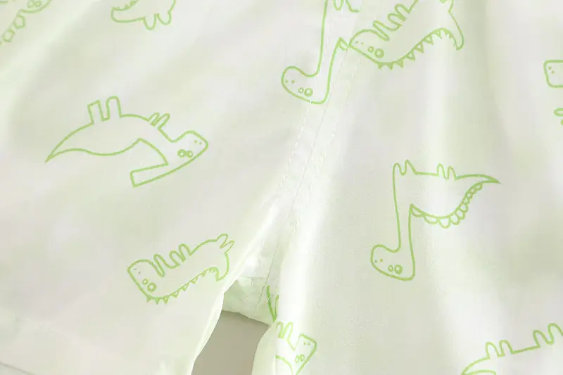 Summer 2025 Kids Cotton T-Shirt Shorts Set Light Green — feature 19