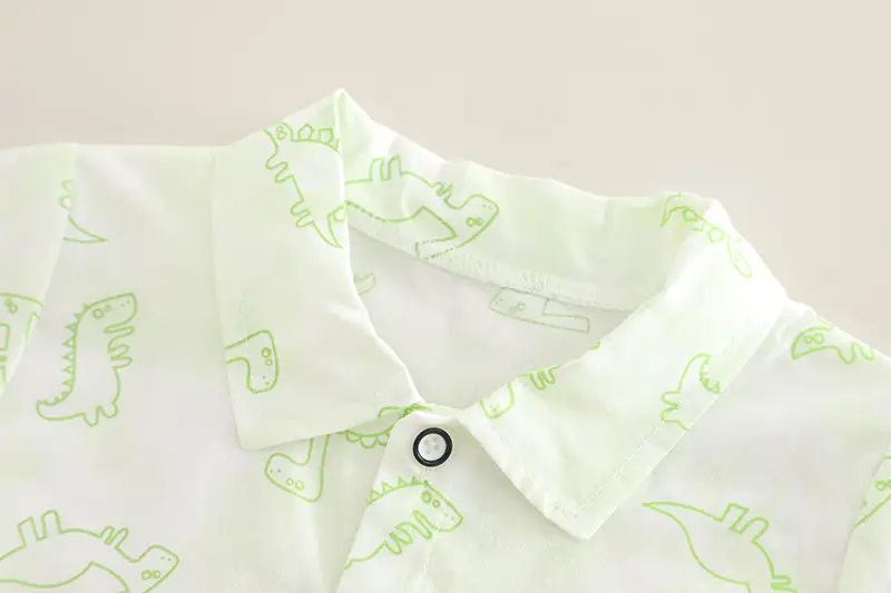 Summer 2025 Kids Cotton T-Shirt Shorts Set Light Green — feature 8