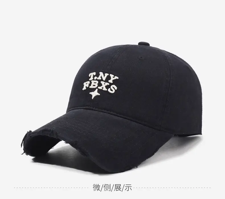 Black Embroidered Baseball Cap for Women & Men — feature 10