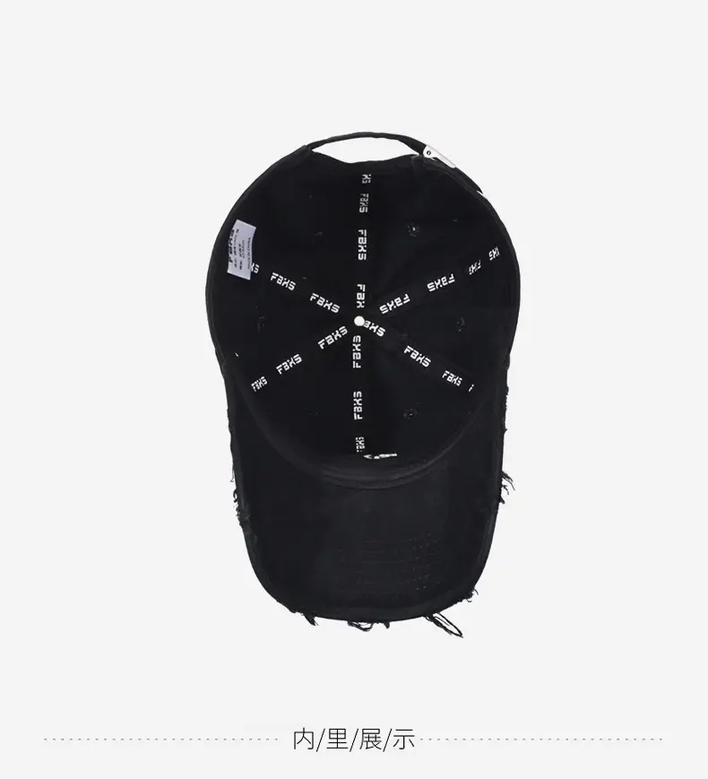Black Embroidered Baseball Cap for Women & Men — feature 14
