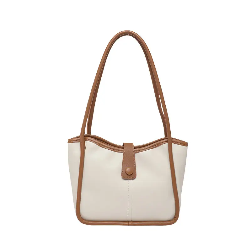 Women's Maillard Leather Shoulder Bag Large Capacity Brown - Image 9