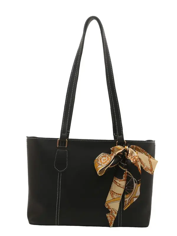 Women's Brown Leather Shoulder Bag with Gold Tassel - Image 9