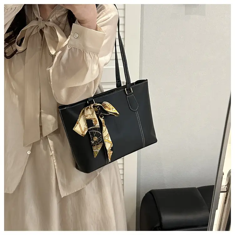 Women's Brown Leather Shoulder Bag with Gold Tassel — feature 18