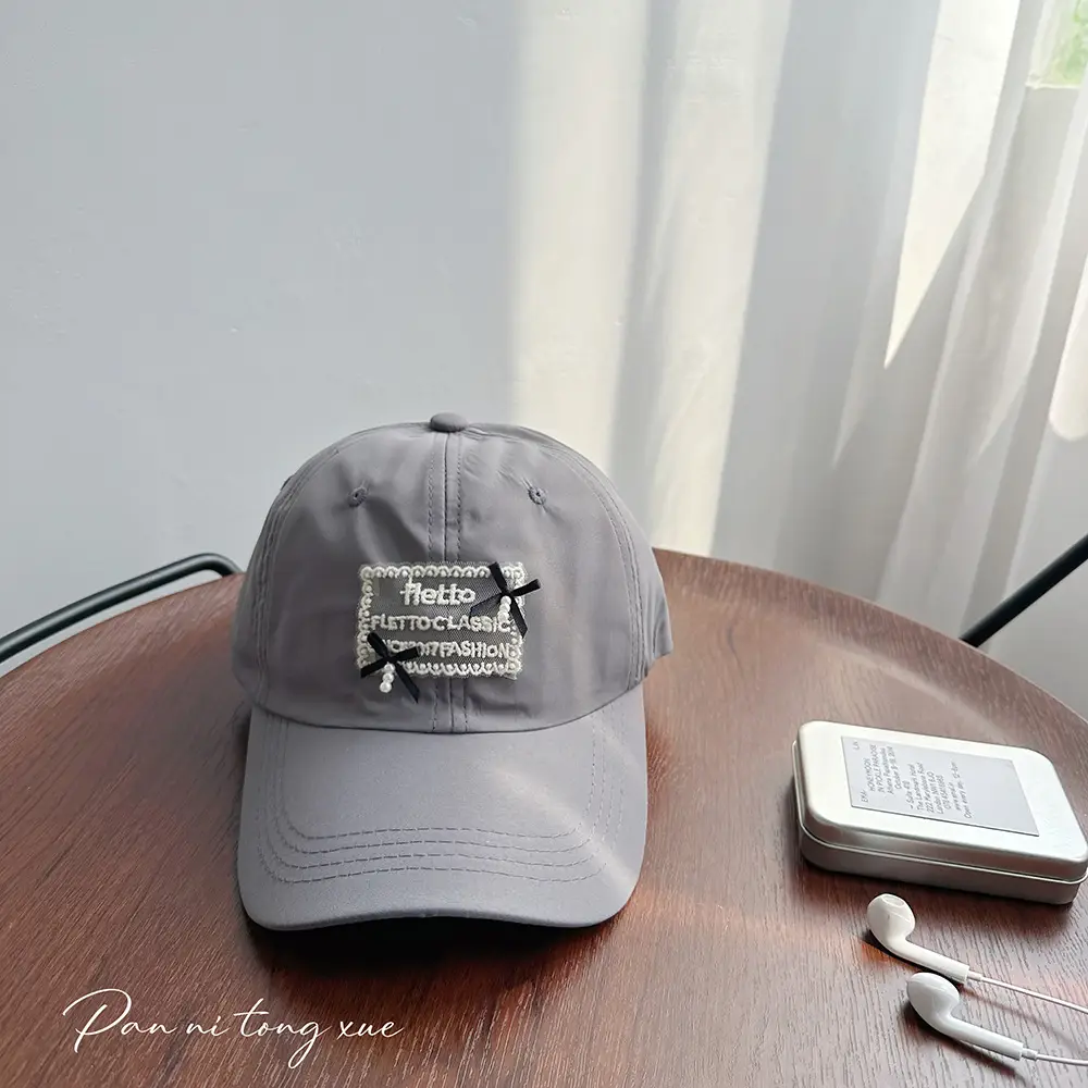 Women Sweet Pearl Baseball Cap with Patch - Image 10
