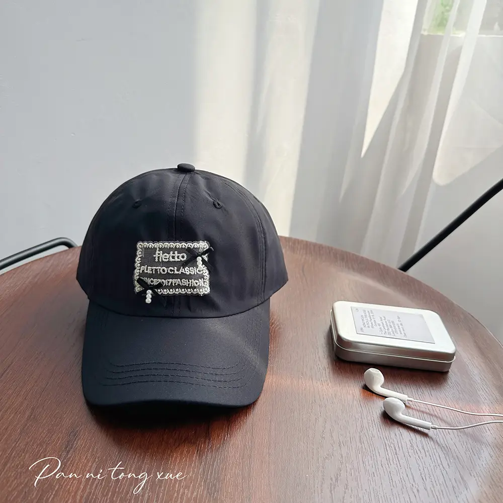 Women Sweet Pearl Baseball Cap with Patch - Image 4