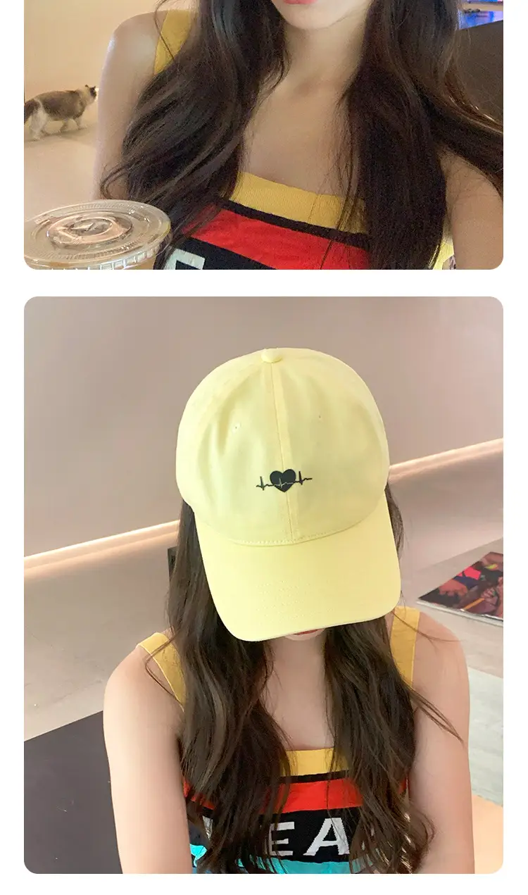 Maroon Heart Embroidered Baseball Cap — feature 15