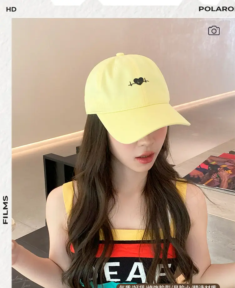 Maroon Heart Embroidered Baseball Cap — feature 5