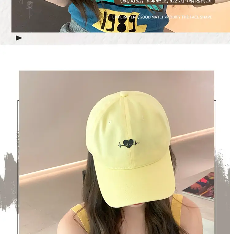 Maroon Heart Embroidered Baseball Cap — feature 6