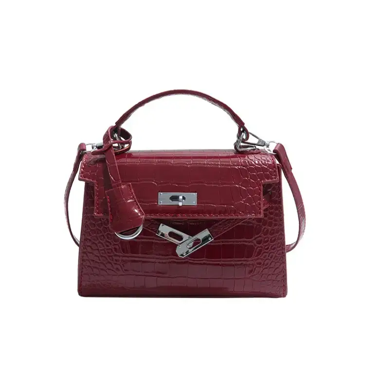 White Croc Texture Crossbody Bag for Women - Image 3