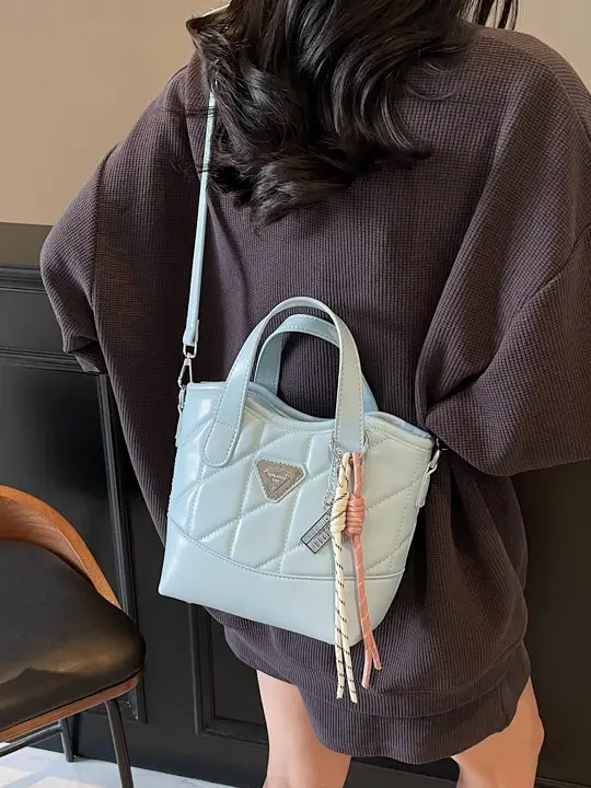Women Rhombic Crossbody Bag Black Beige 2025 Fashion - Image 11