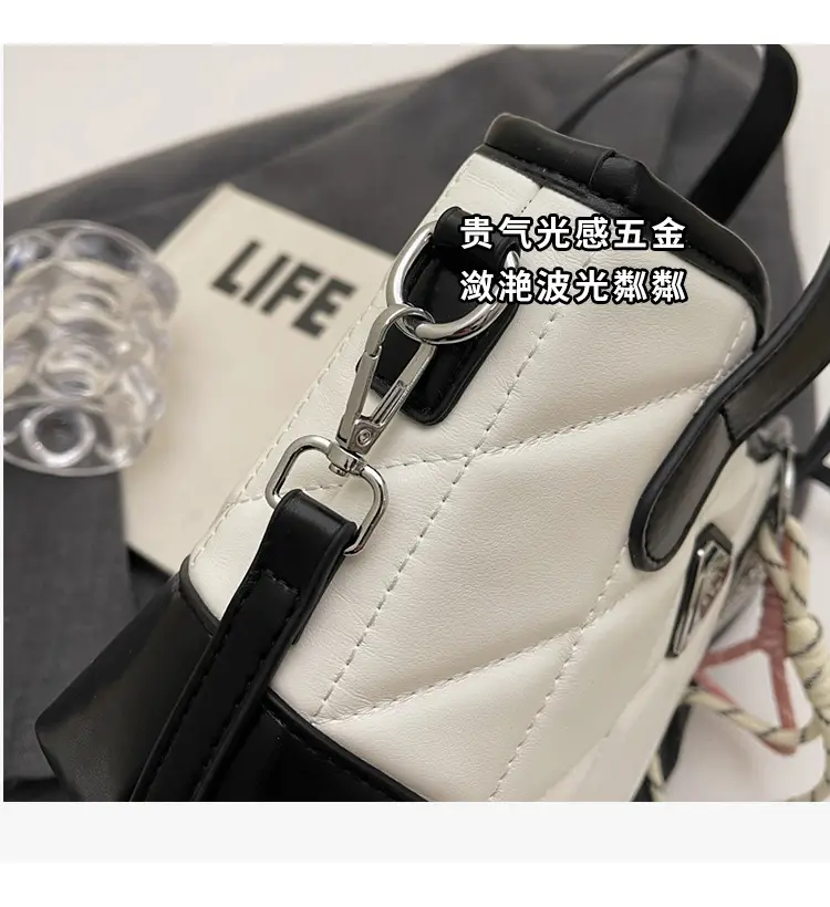 Women Rhombic Crossbody Bag Black Beige 2025 Fashion — feature 4