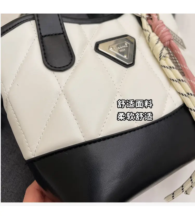 Women Rhombic Crossbody Bag Black Beige 2025 Fashion — feature 6