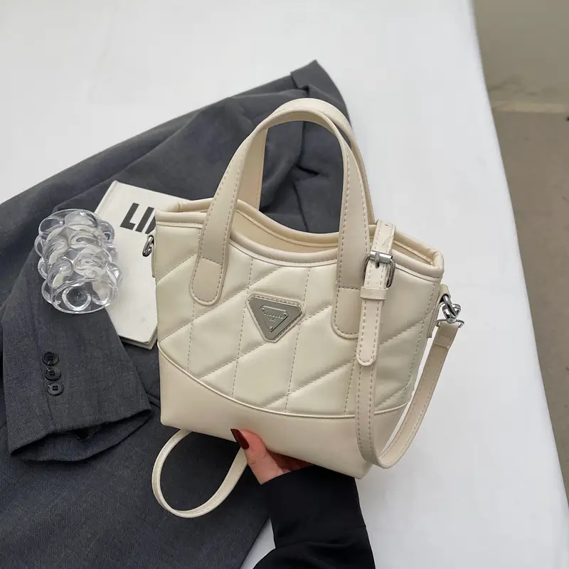 Women Rhombic Crossbody Bag Black Beige 2025 Fashion - Image 7