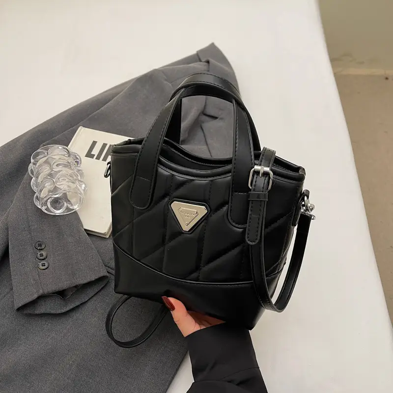 Women Rhombic Crossbody Bag Black Beige 2025 Fashion - Image 8