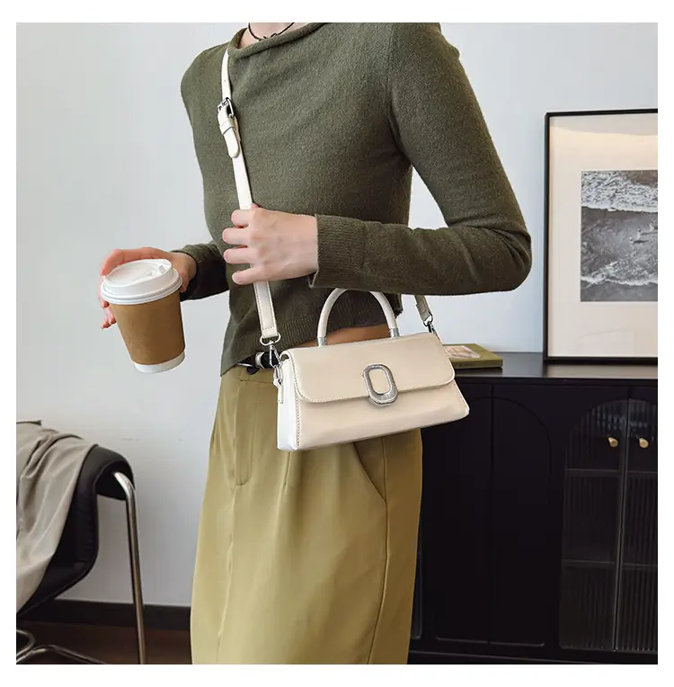 Beige Textured Square Handbag for Women 2026 — feature 38