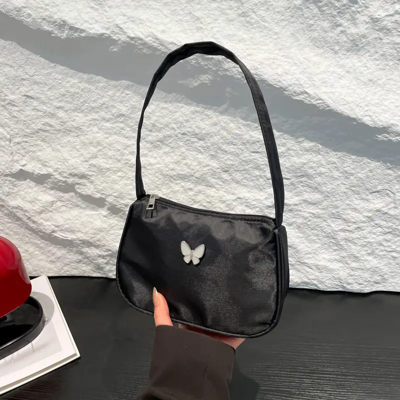 Black Butterfly Shoulder Bag for Women - Image 3