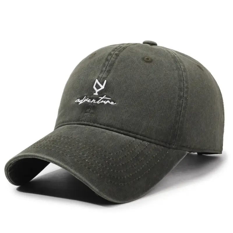 Retro Maroon Baseball Cap with Embroidered Logo - Image 6