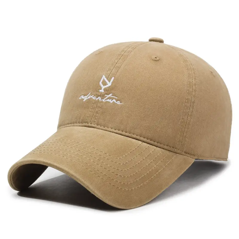 Retro Maroon Baseball Cap with Embroidered Logo - Image 7