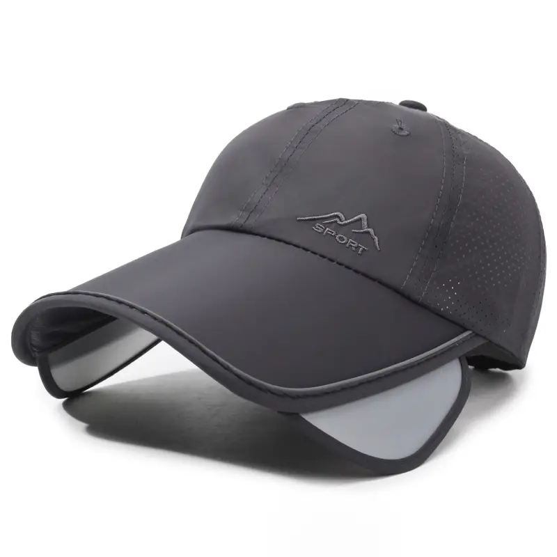 Men's Navy Blue Duck Tounge Sun Hat with Extended Brim - Image 4