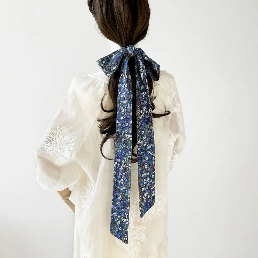 Women's Small Floral Cotton Silk Scarf — feature 17