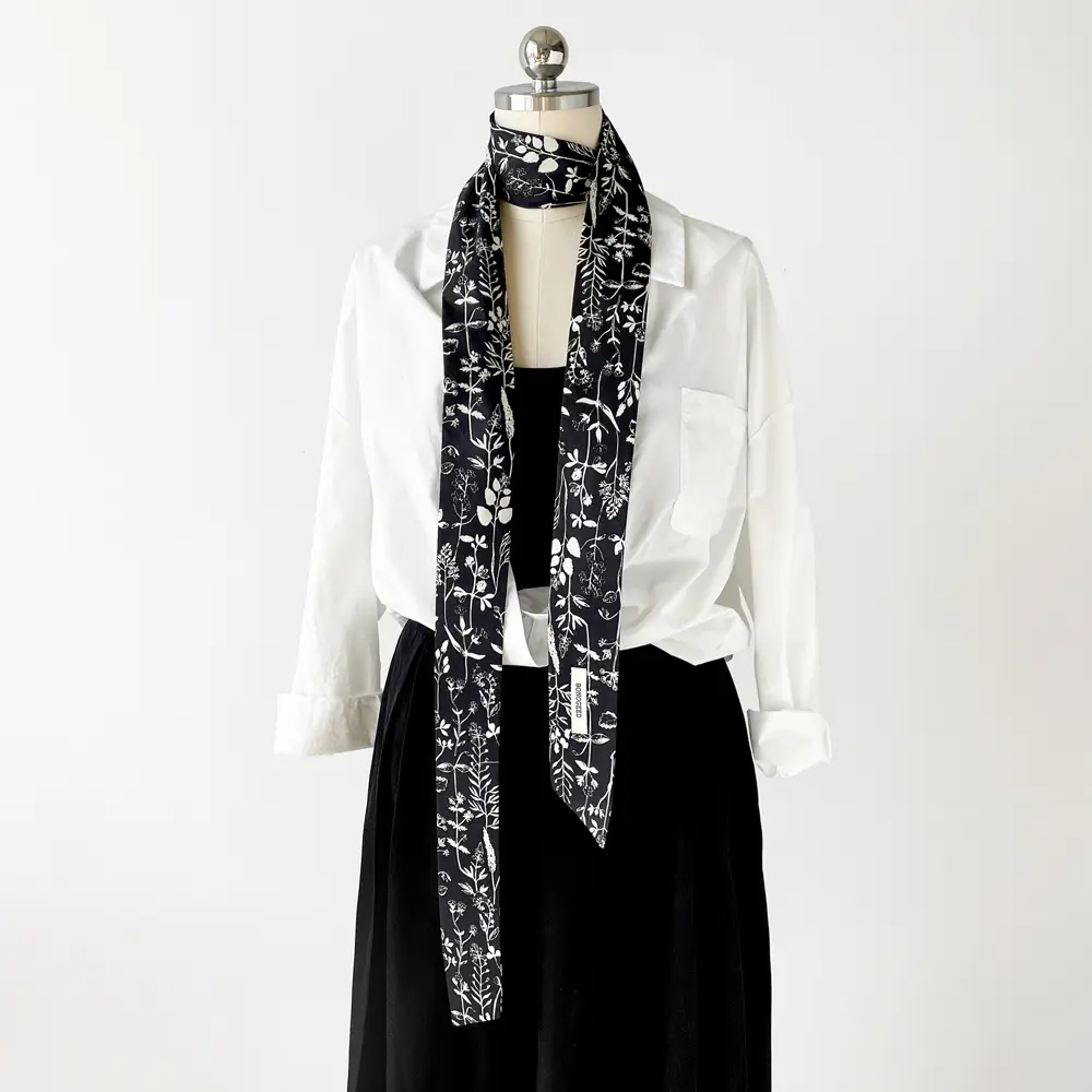 Women's Small Floral Cotton Silk Scarf — feature 20