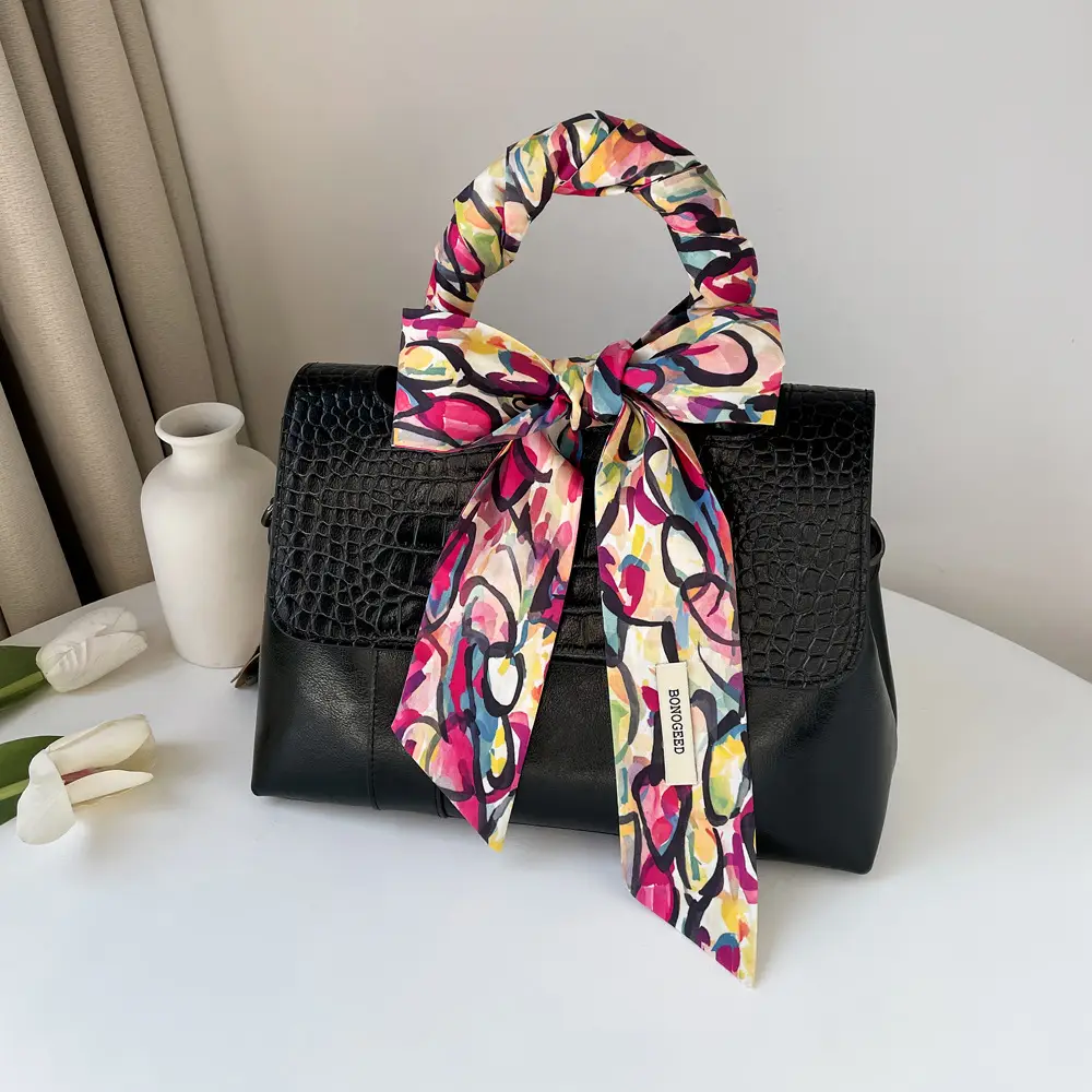 Women's Small Floral Cotton Silk Scarf — feature 22