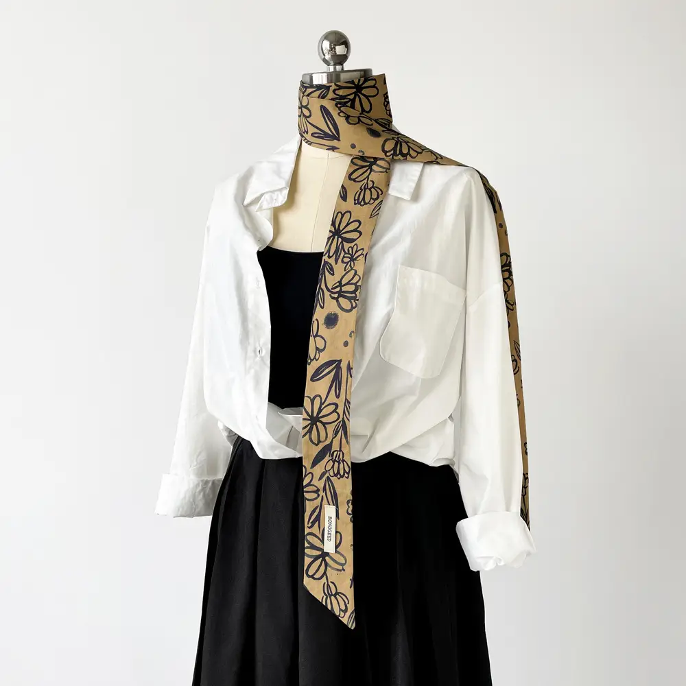 Women's Small Floral Cotton Silk Scarf — feature 27