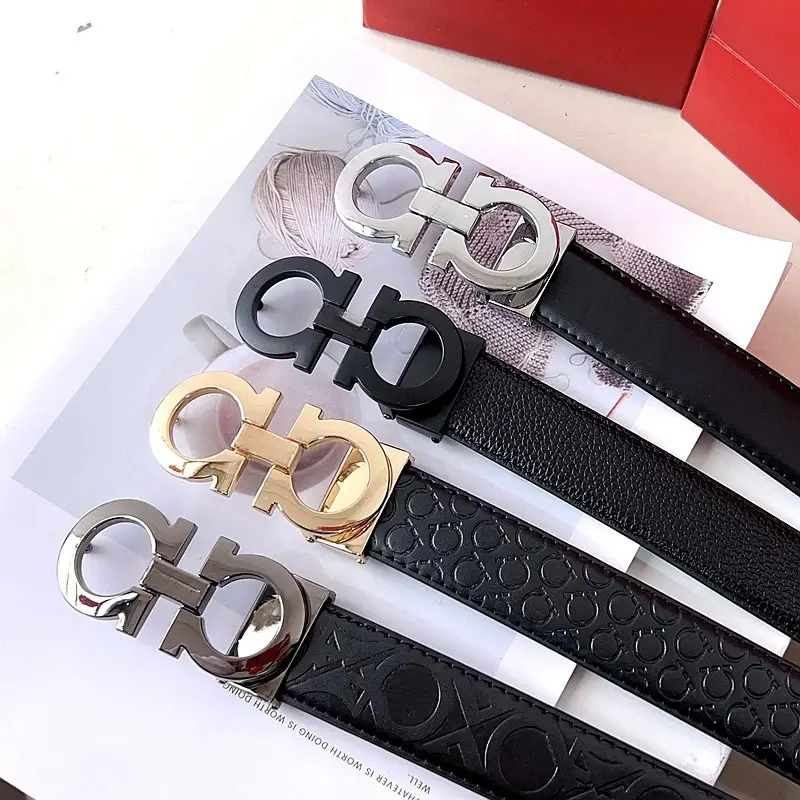 Men's Genuine Leather Belt with 8-Shaped Buckle - Image 18