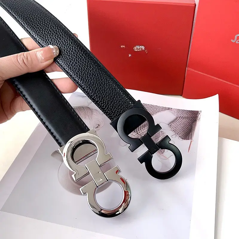 Men's Genuine Leather Belt with 8-Shaped Buckle - Image 20