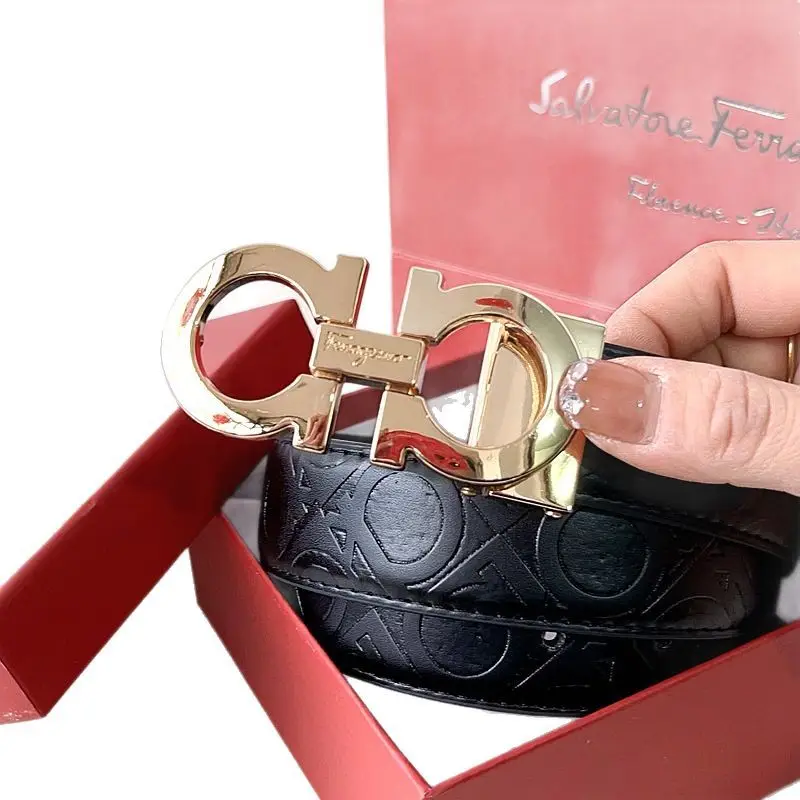 Men's Genuine Leather Belt with 8-Shaped Buckle - Image 22