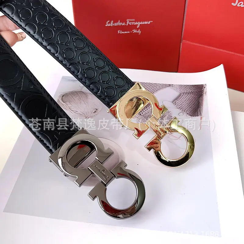 Men's Genuine Leather Belt with 8-Shaped Buckle — feature 2