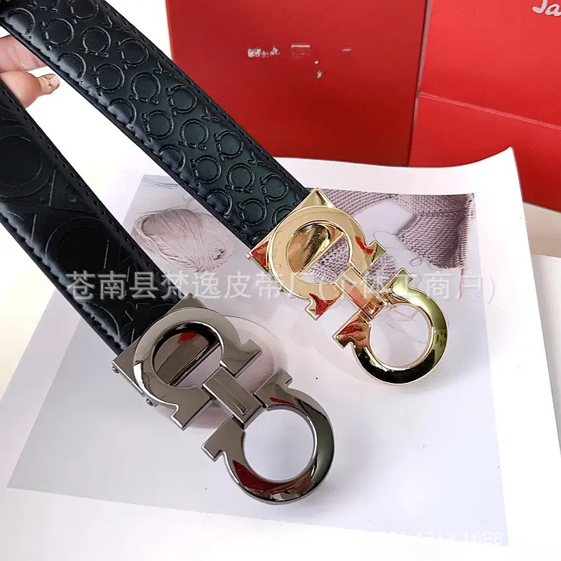 Men's Genuine Leather Belt with 8-Shaped Buckle — feature 3
