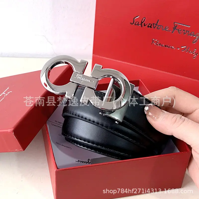 Men's Genuine Leather Belt with 8-Shaped Buckle - Image 14