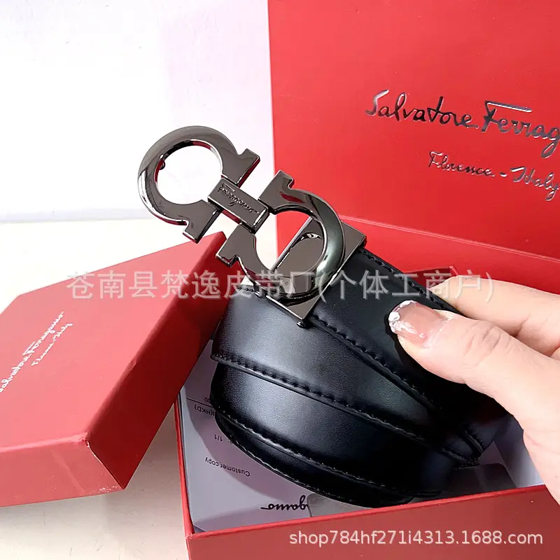 Men's Genuine Leather Belt with 8-Shaped Buckle - Image 16