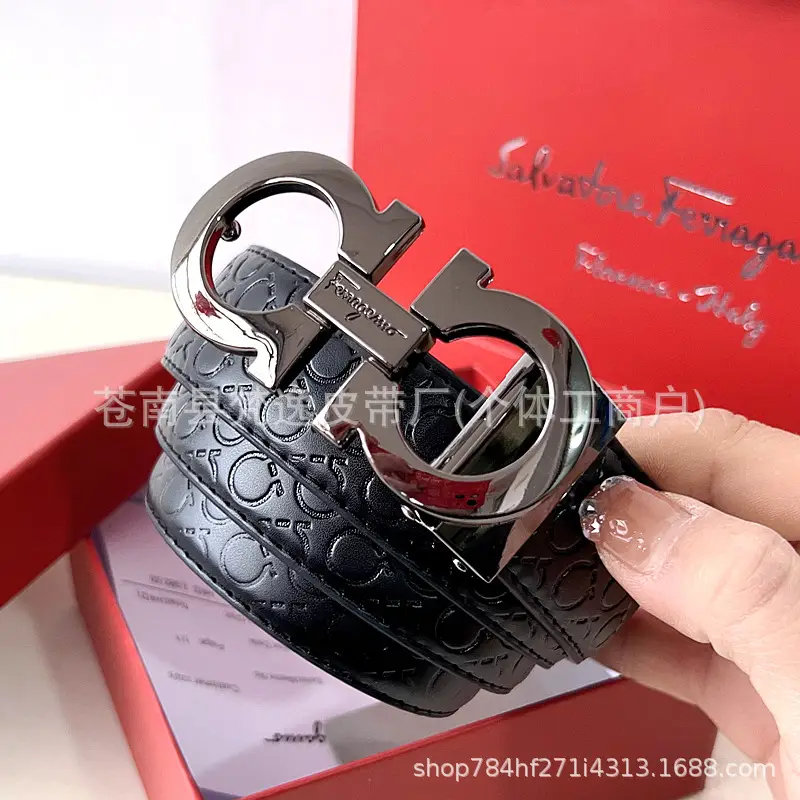 Men's Genuine Leather Belt with 8-Shaped Buckle - Image 4