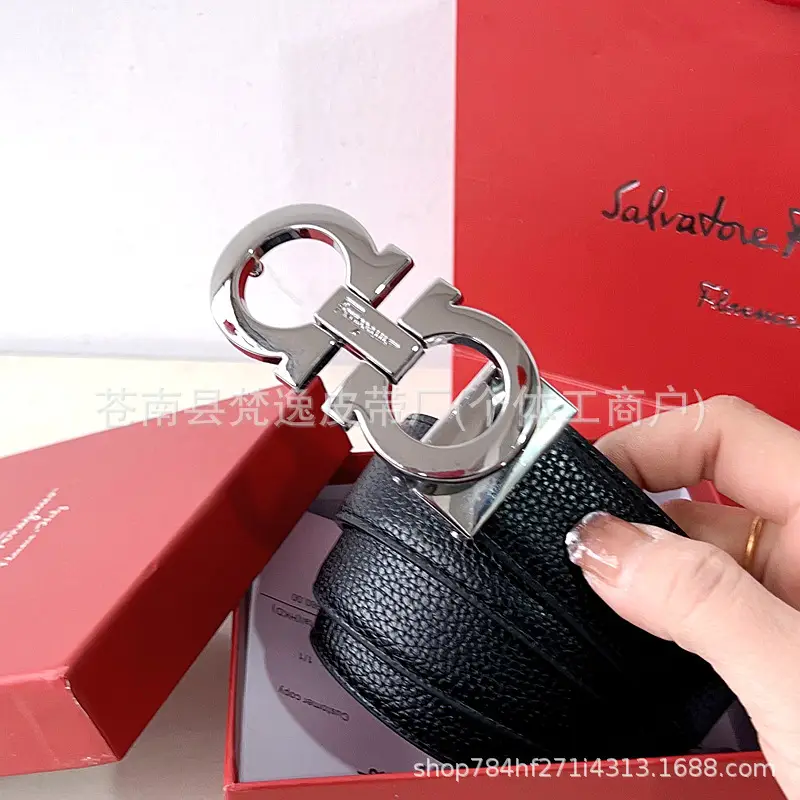 Men's Genuine Leather Belt with 8-Shaped Buckle - Image 6