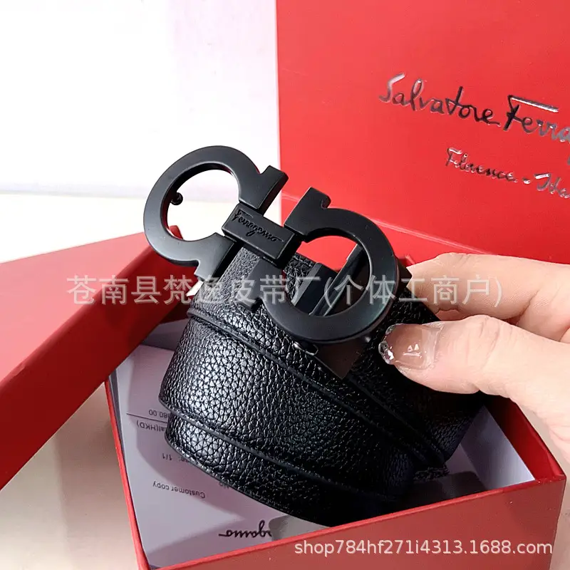 Men's Genuine Leather Belt with 8-Shaped Buckle - Image 7