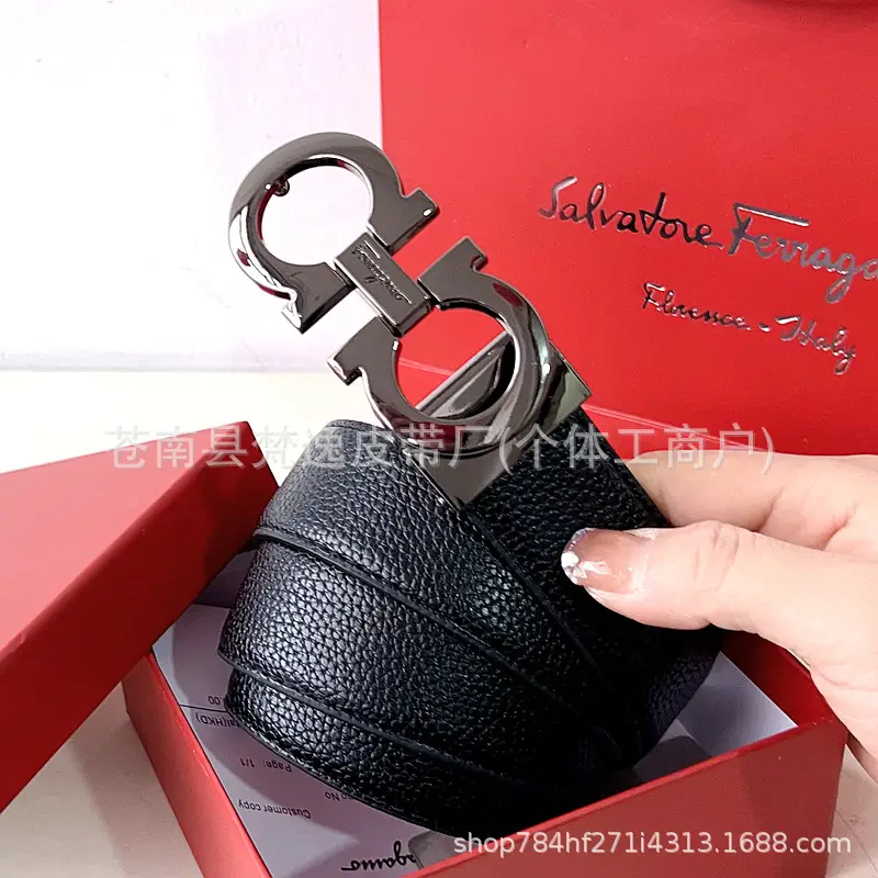 Men's Genuine Leather Belt with 8-Shaped Buckle - Image 8