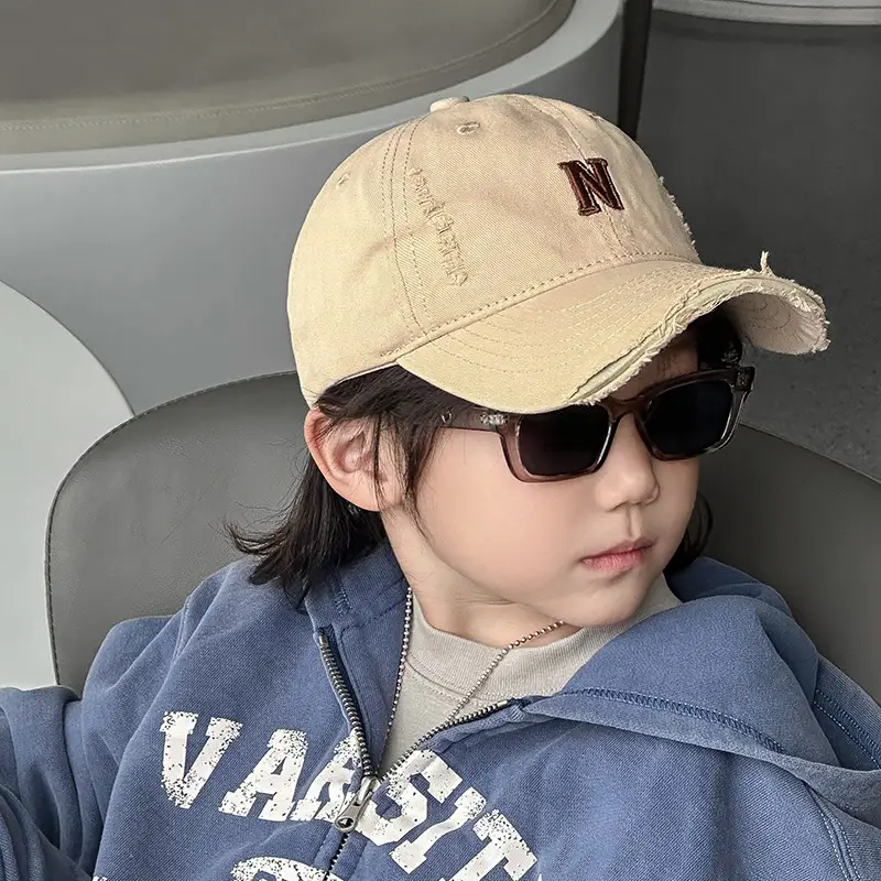 Green N Logo Boys Girls Cap Sun Hat 2025 - Image 6