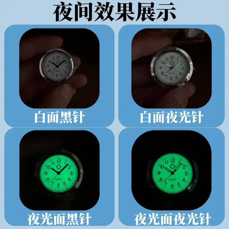 Quartz Watch with White Luminous Face & Black Needle - Image 8