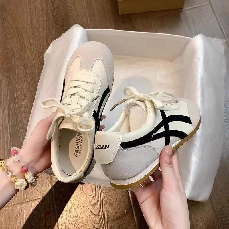 Desun Women's White Flat Sneakers 2025 Spring - Image 5